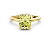 Yellow gold Fancy Yellow Radiant  Brilliant Solitaire Engagement Ring with Six-Prong Setting and Classic Band_20