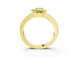Yellow gold Fancy Yellow Radiant Cut Brilliant Channel-Set Diamond Ring with Bezel Prong Setting_3