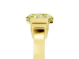 Yellow gold Fancy Yellow Radiant Cut Brilliant Solitaire Diamond Ring with Channel Set Band and Bar Prong Setting_11