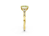 Yellow gold Fancy Yellow Radiant Cut Brilliant Three-Stone Pave Band with Four-Prong Setting_2