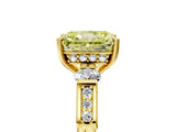 Yellow gold Fancy Yellow Radiant Cut Brilliant Three-Stone Pave Band with Four-Prong Setting_5