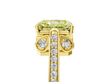 Yellow gold Fancy Yellow Radiant  Cut Cathedral Pave Diamond Engagement Ring with Six-Prong Setting_38