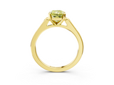 Yellow gold Fancy Yellow Radiant  Cut Channel Set Solitaire Engagement Ring with Four-Prong Setting_244
