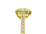Yellow gold Fancy Yellow Radiant  Cut Channel Set Solitaire Engagement Ring with Four-Prong Setting_246
