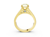 Yellow gold Fancy Yellow Radiant  Cut Channel Set Solitaire Engagement Ring with Prong Setting_23