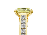 Yellow gold Fancy Yellow Radiant  Cut Channel Set Solitaire Engagement Ring with Prong Setting_25
