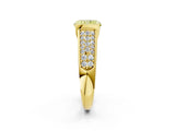 Yellow gold Fancy Yellow Radiant Cut Cut Diamond Channel Set Pave Band with Tension Prong Setting_2
