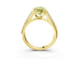 Yellow gold Fancy Yellow Radiant Cut Cut Diamond Channel Set Pave Band with Tension Prong Setting_3