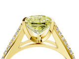 Yellow gold Fancy Yellow Radiant Cut Cut Diamond Channel Set Pave Band with Tension Prong Setting_4