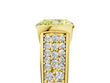 Yellow gold Fancy Yellow Radiant Cut Cut Diamond Channel Set Pave Band with Tension Prong Setting_5