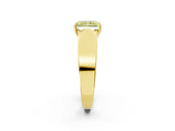 Yellow gold Fancy Yellow Radiant Cut Cut Diamond Channel Set Solitaire Ring with Four-Prong Setting_2
