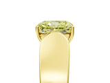 Yellow gold Fancy Yellow Radiant Cut Cut Diamond Channel Set Solitaire Ring with Four-Prong Setting_5