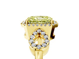 Yellow gold Fancy Yellow Radiant Cut Cut Halo Diamond Infinity Band with Four-Prong Setting_5