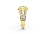 Yellow gold Fancy Yellow Radiant Cut Cut Halo Split Shank Prong Set Ring_2