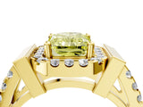 Yellow gold Fancy Yellow Radiant Cut Cut Halo Split Shank Prong Set Ring_4