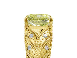 Yellow gold Fancy Yellow Radiant Cut Cut Milgrain Pave Diamond Engagement Ring with Four-Prong Setting_32