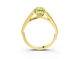 Yellow gold Fancy Yellow Radiant Cut Cut Pave Split Shank Engagement Ring with Four-Prong Setting_3