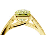 Yellow gold Fancy Yellow Radiant Cut Cut Pave Split Shank Engagement Ring with Four-Prong Setting_4