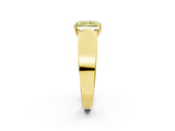 Yellow gold Fancy Yellow Radiant Cut Diamond Channel Set Solitaire Ring with Four-Prong Setting_14