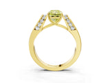 Yellow gold Fancy Yellow Radiant Cut Diamond Channel Set Solitaire Ring with Four-Prong Setting_15