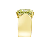 Yellow gold Fancy Yellow Radiant Cut Diamond Channel Set Solitaire Ring with Four-Prong Setting_17