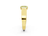 Yellow gold Fancy Yellow Radiant Cut Diamond Channel Set Solitaire Ring with Four-Prong Setting_26