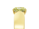 Yellow gold Fancy Yellow Radiant Cut Diamond Channel Set Solitaire Ring with Four-Prong Setting_29