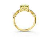Yellow gold Fancy Yellow Radiant Cut Diamond Cluster Pavé Band with Four-Prong Setting_15