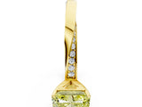 Yellow gold Fancy Yellow Radiant Cut Diamond Engagement Ring with Side Stone Accents and Four-Prong Setting_84