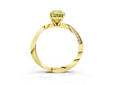 Yellow gold Fancy Yellow Radiant Cut Diamond Engagement Ring with Side Stone Accents and Four-Prong Setting_87