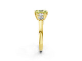 Yellow gold Fancy Yellow Radiant  Cut Diamond Five-Stone Prong Set White Gold Ring_34