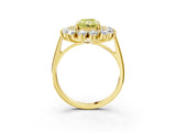Yellow gold Fancy Yellow Radiant Cut Diamond Floral Double Halo Engagement Ring with Prong Setting_63