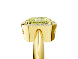Yellow gold Fancy Yellow Radiant  Cut Diamond Halo Engagement Ring with Split Shank and Four-Prong Setting_95