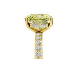 Yellow gold Fancy Yellow Radiant  Cut Diamond Pavé Band Ring with Four-Prong Setting_28