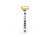 Yellow gold Fancy Yellow Radiant  Cut Diamond Pavé Band with Four-Prong Setting_39