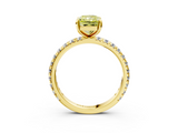 Yellow gold Fancy Yellow Radiant  Cut Diamond Pavé Band with Four-Prong Setting_40