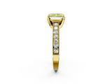 Yellow gold Fancy Yellow Radiant  Cut Diamond Pave Band with Four-Prong Setting_39