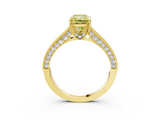 Yellow gold Fancy Yellow Radiant  Cut Diamond Pave Band with Four-Prong Setting_40