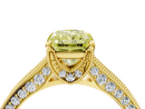 Yellow gold Fancy Yellow Radiant  Cut Diamond Pave Band with Four-Prong Setting_41