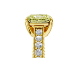 Yellow gold Fancy Yellow Radiant  Cut Diamond Pave Band with Four-Prong Setting_42