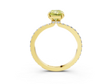 Yellow gold Fancy Yellow Radiant  Cut Diamond Ring with Pavé Band and Four-Prong Setting_20