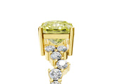 Yellow gold Fancy Yellow Radiant Cut Diamond Scattered Round Accent Ring with Prong Setting_17