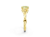 Yellow gold Fancy Yellow Radiant Cut Diamond Solitaire Celtic Knot Ring with Four-Prong Setting_43