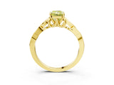 Yellow gold Fancy Yellow Radiant Cut Diamond Solitaire Celtic Knot Ring with Four-Prong Setting_44