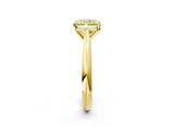 Yellow gold Fancy Yellow Radiant Cut Diamond Solitaire Engagement Ring with Cathedral Setting and Four-Prong Mount_100