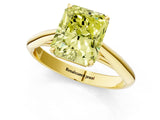 Yellow gold Fancy Yellow Radiant Cut Diamond Solitaire Engagement Ring with Cathedral Setting and Four-Prong Mount_25
