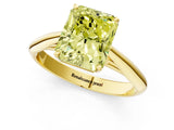 Yellow gold Fancy Yellow Radiant Cut Diamond Solitaire Engagement Ring with Cathedral Setting and Four-Prong Mount_31
