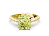 Yellow gold Fancy Yellow Radiant Cut Diamond Solitaire Engagement Ring with Cathedral Setting and Four-Prong Mount_78