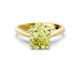 Yellow gold Fancy Yellow Radiant Cut Diamond Solitaire Engagement Ring with Cathedral Setting and Four-Prong Mount_98