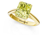 Yellow gold Fancy Yellow Radiant Cut Diamond Solitaire Engagement Ring with Cathedral Setting and Four-Prong Mount_99
